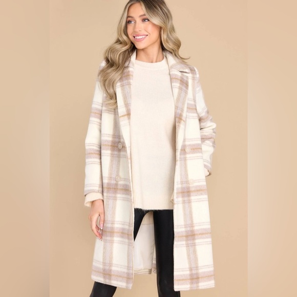 MINKPINK Iris Coat in Cream & Multi - Picture 2 of 6